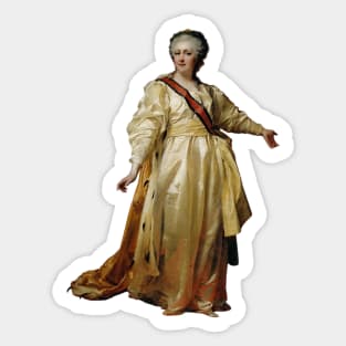 Portrait of Catherine II - Dmitry Levitsky Sticker